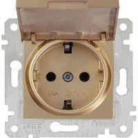 RİTA MEK TUŞ KAPAKLI TOP.LI PRİZ DORE 1